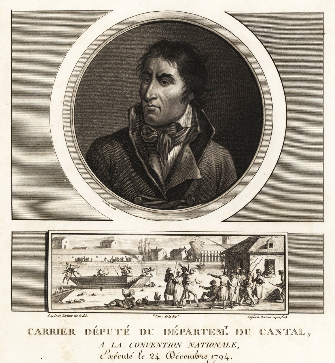 Jean-Baptiste Carrier, Deputato del Dipartimento di Cantal alla Convenzione Nazionale, ghigliottinato nel 1794 da Unbekannt