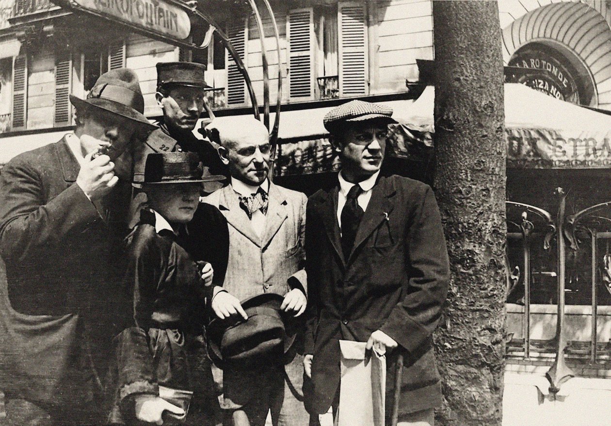 Jean Cocteau, Manuel Ortiz de Zárate, Henri-Pierre Roché, Marie Vassilieff, Max..., 1916 da Unbekannt