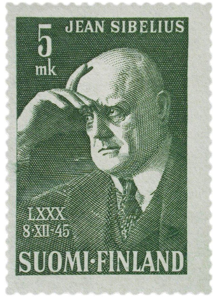 Francobollo di Jean Sibelius da Unbekannt