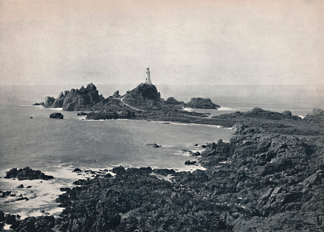 Jersey - La Roccia e il Faro di La Corbiere, 1895 da Unbekannt