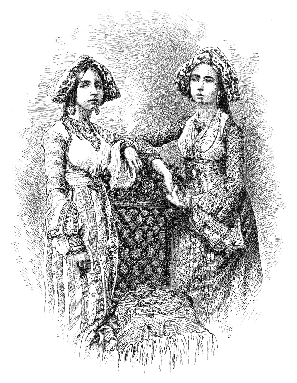 Donne ebree di Kochi, India, 1895 da Unbekannt
