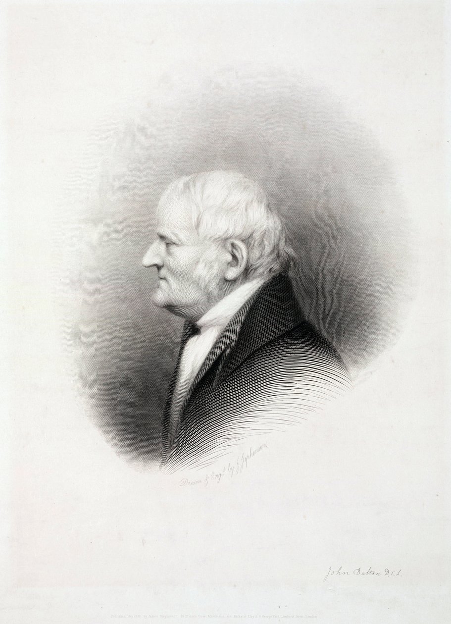 John Dalton, chimico inglese, inizio 19° secolo da Unbekannt