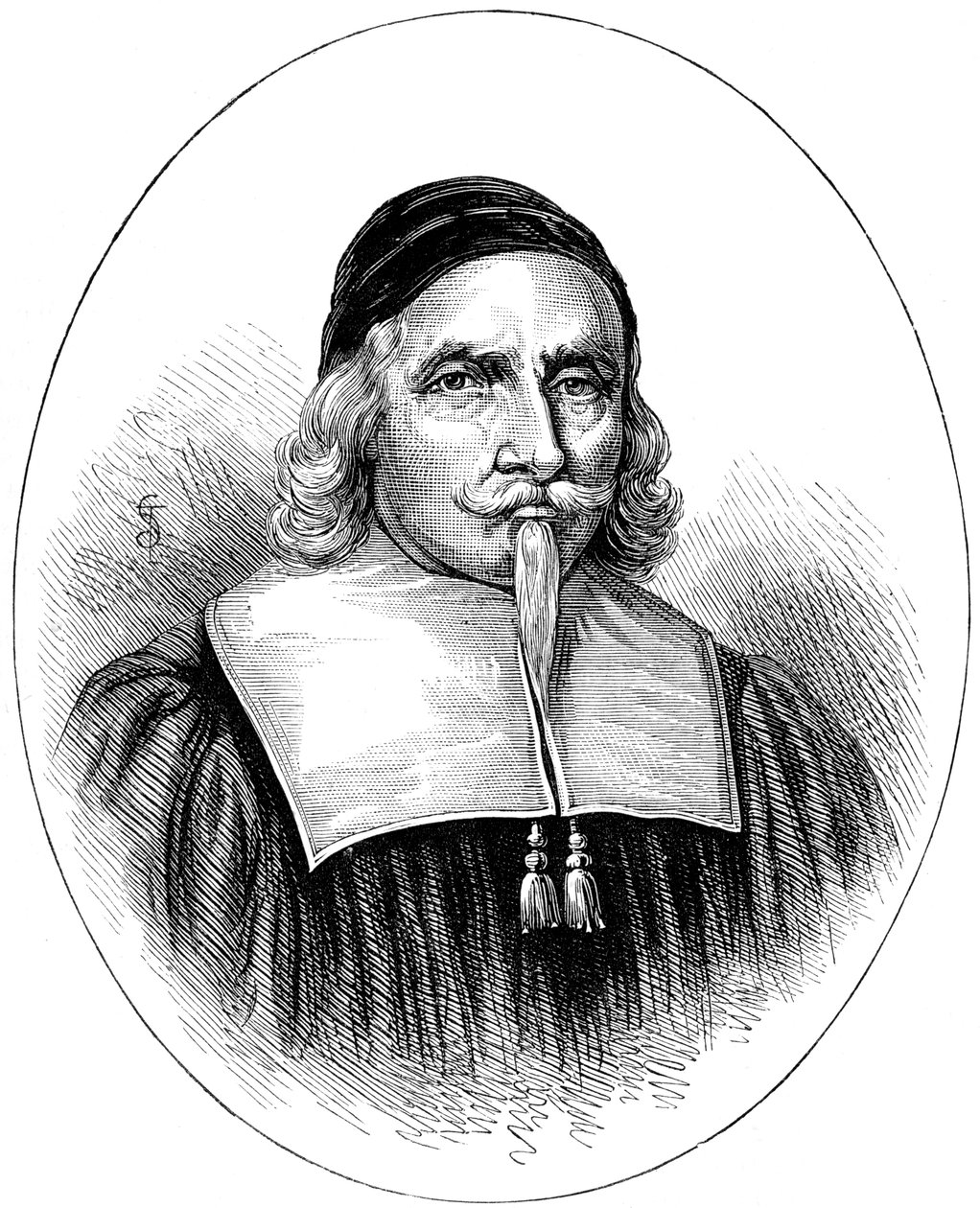 John Endecott, governatore coloniale inglese del XVII secolo, magistrato e soldato in America, c1880 da Unbekannt