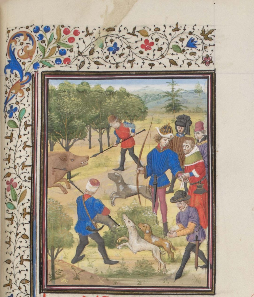 Giovanni II Comneno, imperatore bizantino alla caccia. Miniatura dalla Historia di Guglielmo di Tiro, anni 1460 da Unbekannt