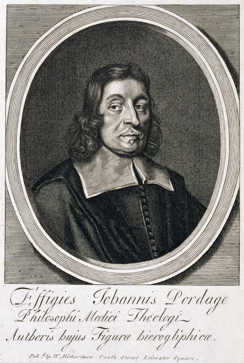John Pordage, rettore inglese, astrologo e mistico, c 1670 da Unbekannt