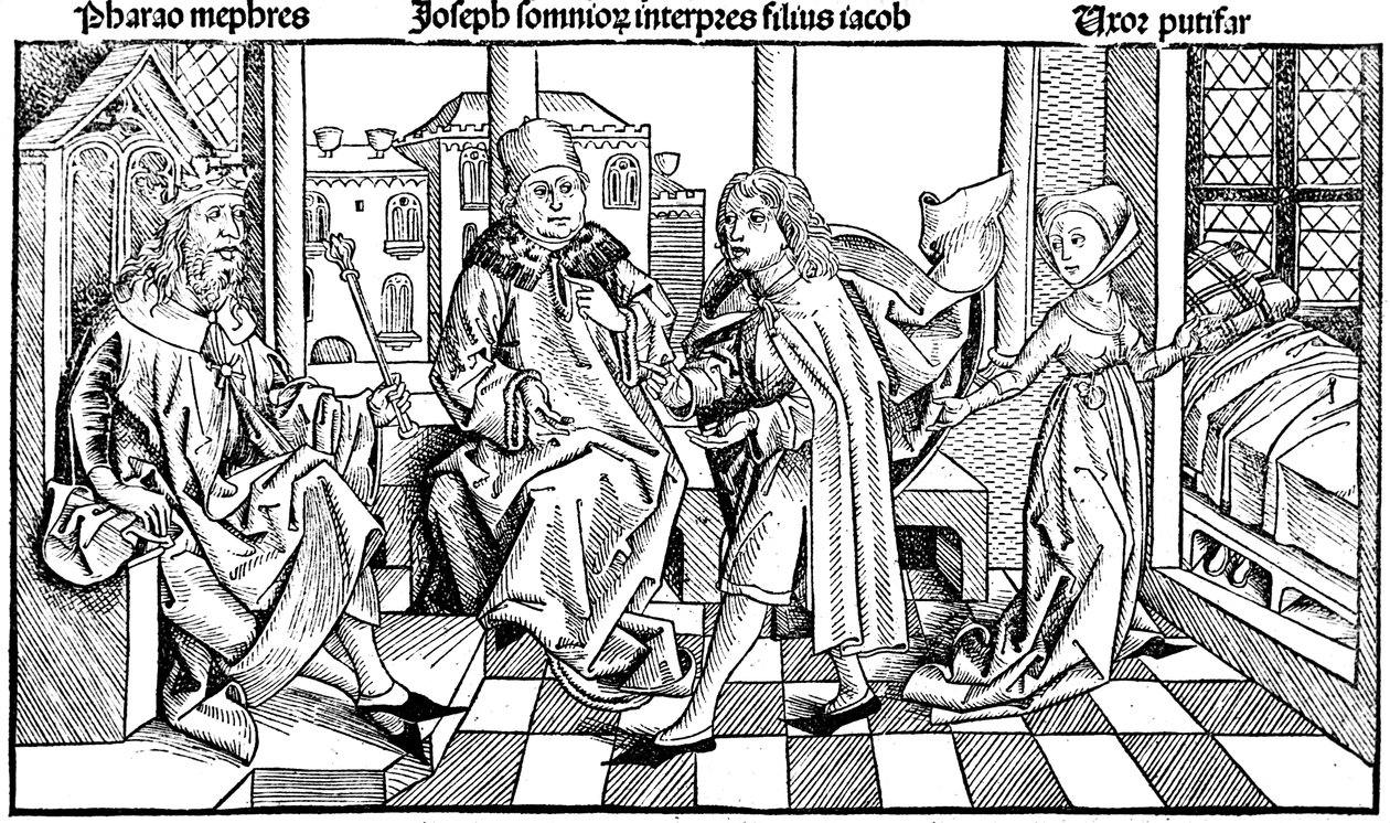 Giuseppe interpreta il sogno del faraone, 1493 da Unbekannt