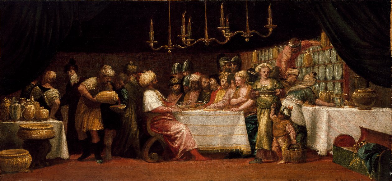 Giuditta festeggiata da Oloferne, XVI secolo da Unbekannt