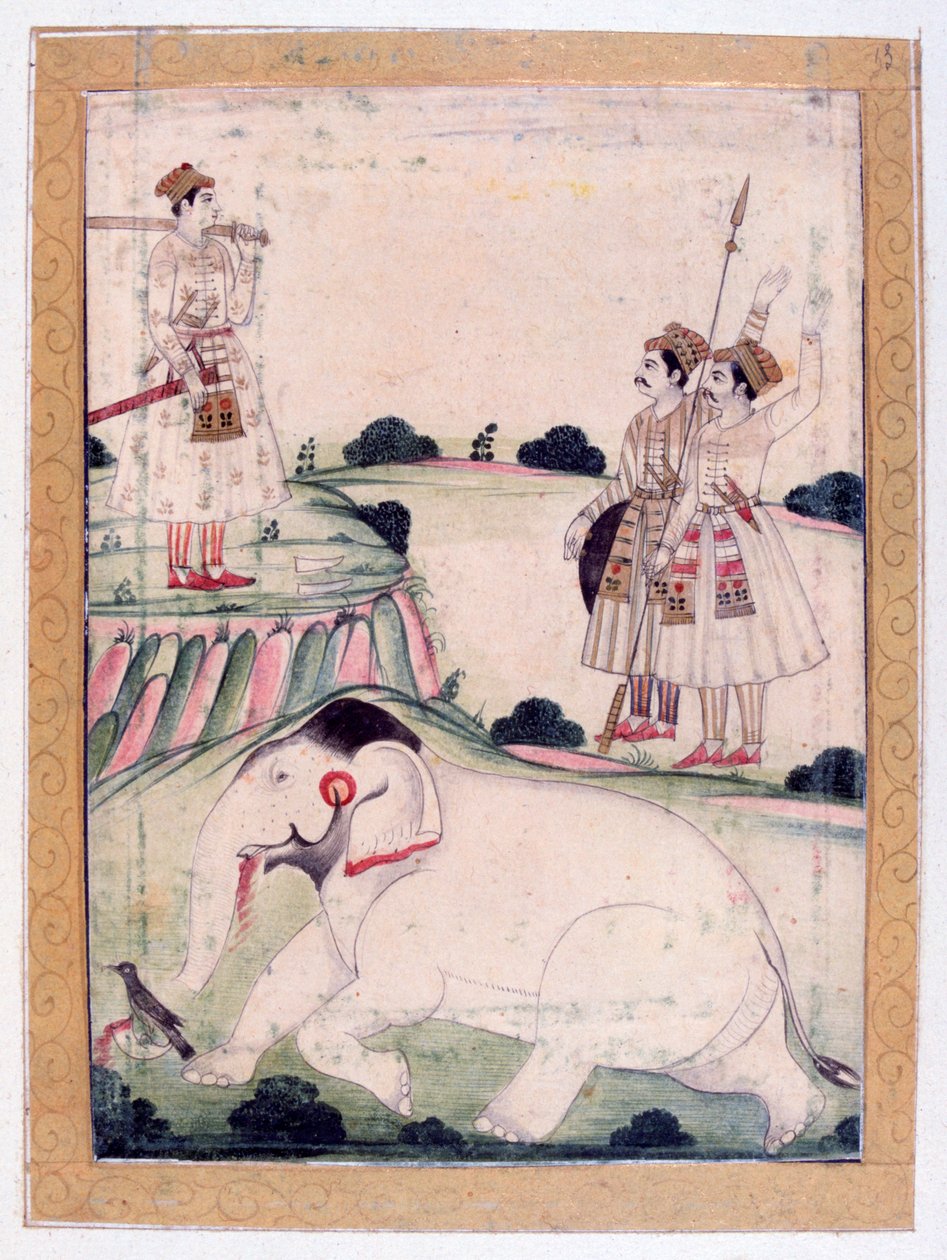 Kanada Ragini, Album Ragamala, Scuola del Rajasthan, XIX secolo da Unbekannt