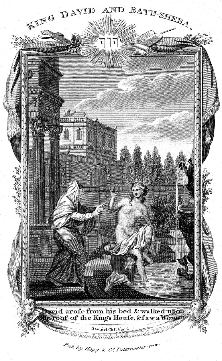 Re Davide che guarda Bathsheba, c1804 da Unbekannt