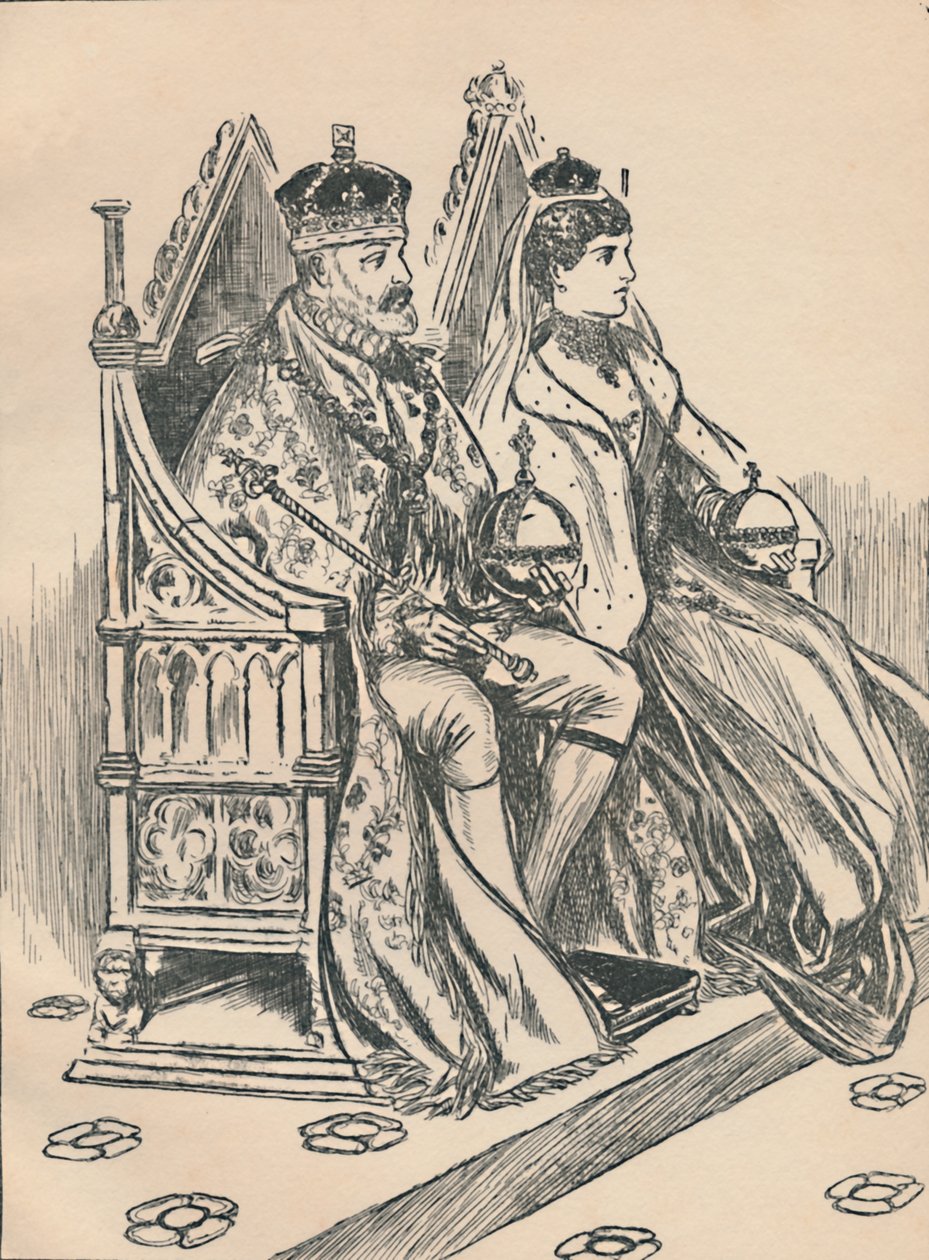 Re Edoardo VII e Regina Alessandra da Unbekannt