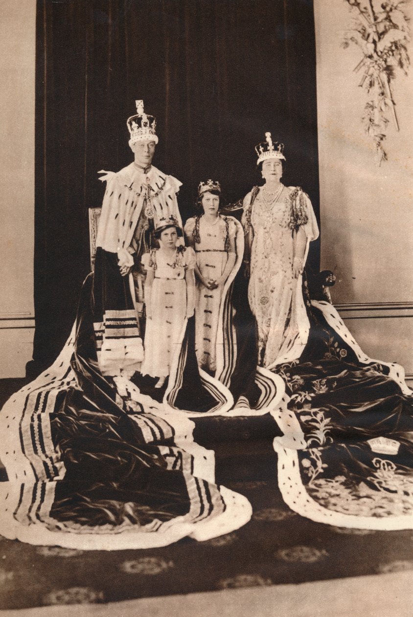 Re Giorgio VI e Regina Elisabetta nel giorno della loro Incoronazione, 1937 da Unbekannt