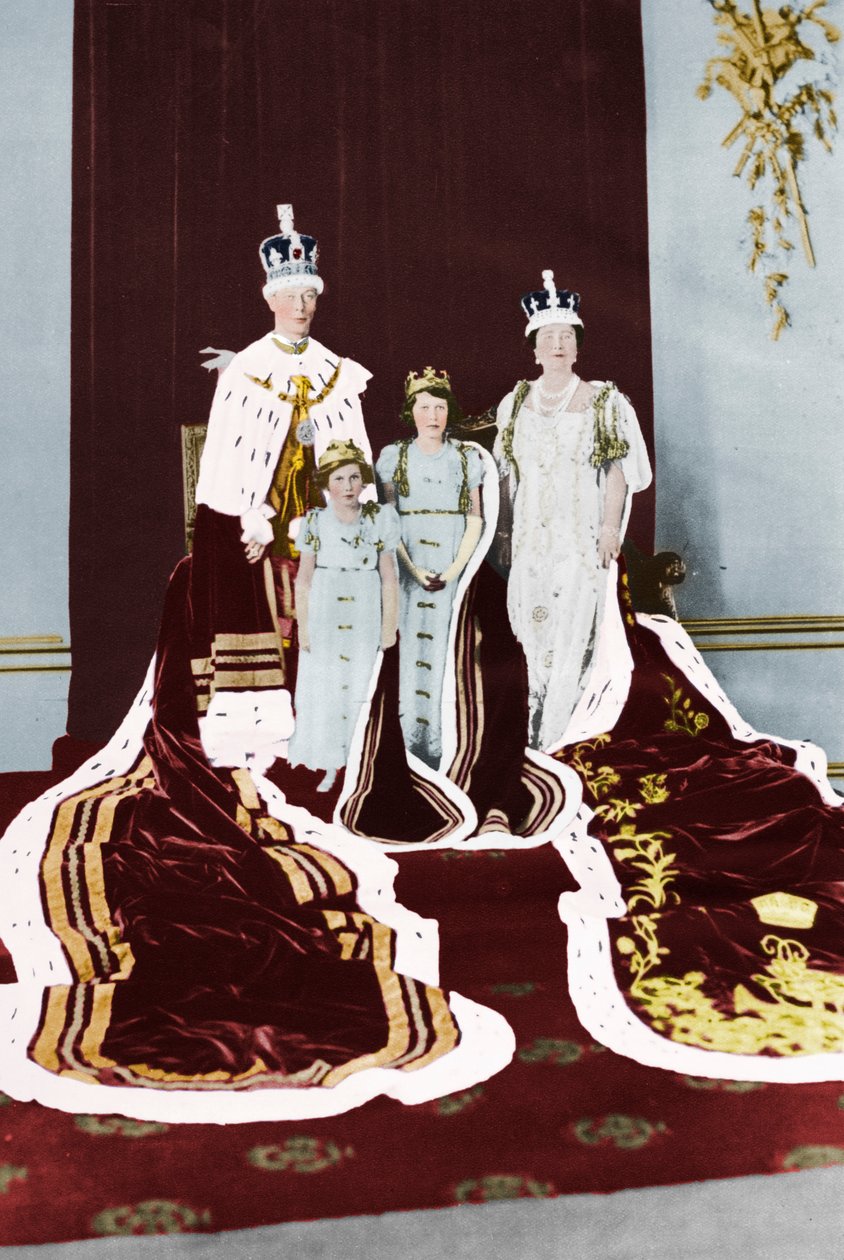 Re Giorgio VI e la regina Elisabetta nel giorno della loro incoronazione, 1937 da Unbekannt
