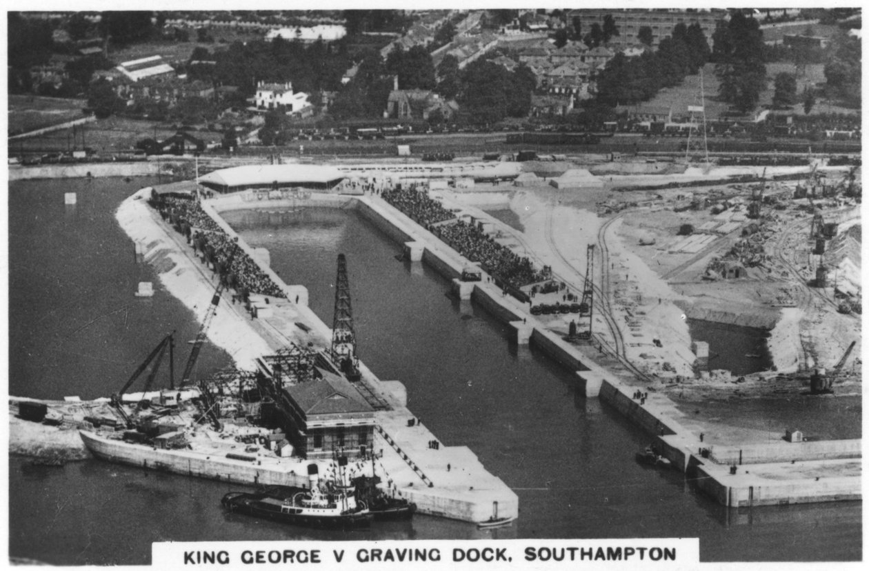 Bacino di carenaggio di Re Giorgio V, Southampton, 1936 da Unbekannt