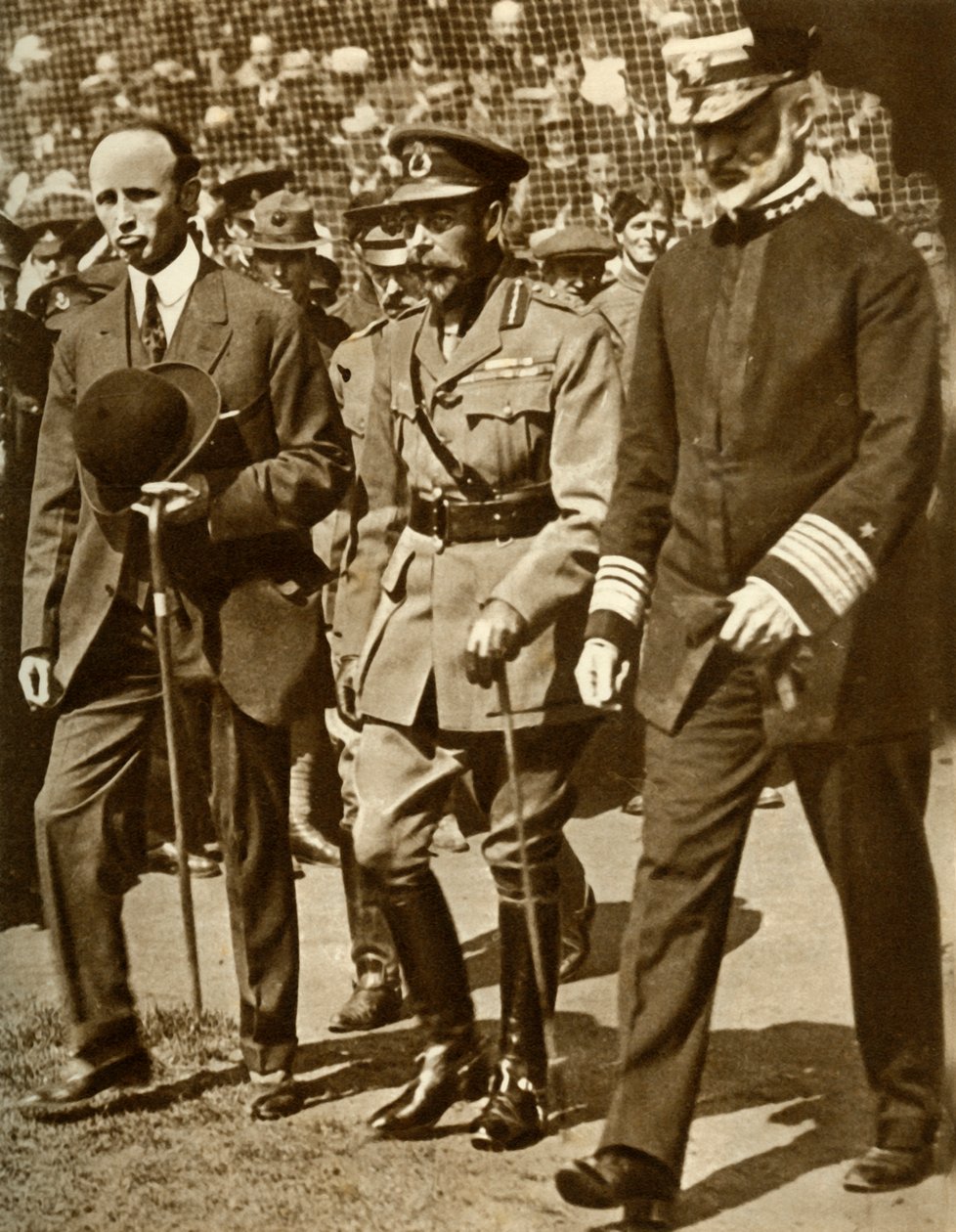 Re Giorgio V assiste a una partita di baseball a Stamford Bridge, Londra, 1935 da Unbekannt