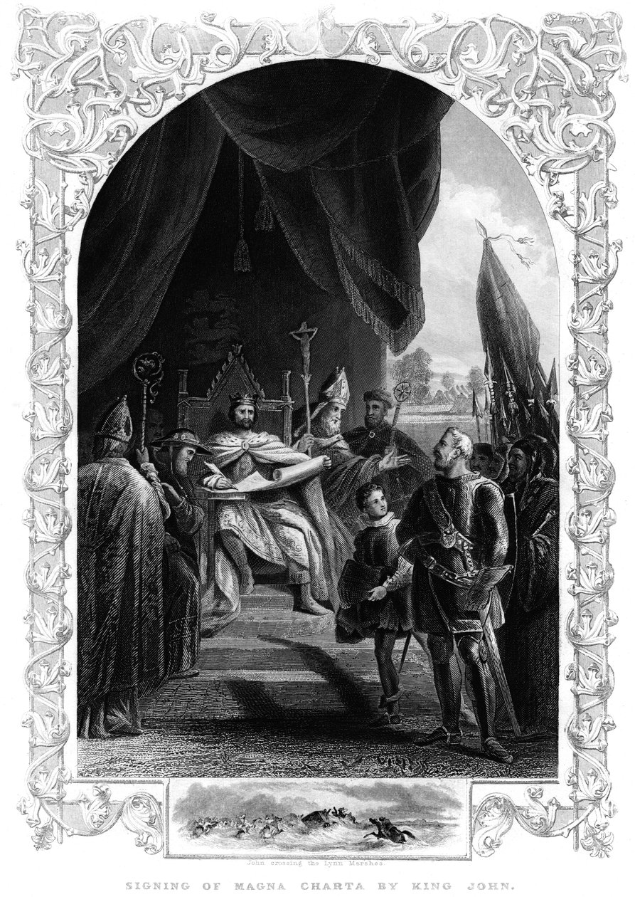 Re Giovanni firma la Magna Carta a Runnymede da Unbekannt