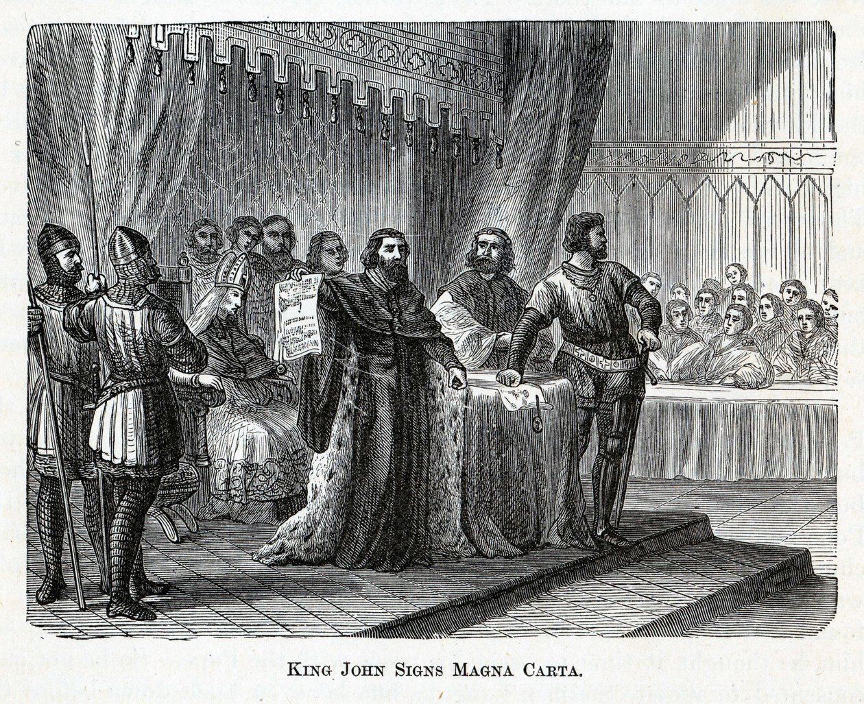 Re Giovanni firma la Magna Carta, 1882 da Unbekannt