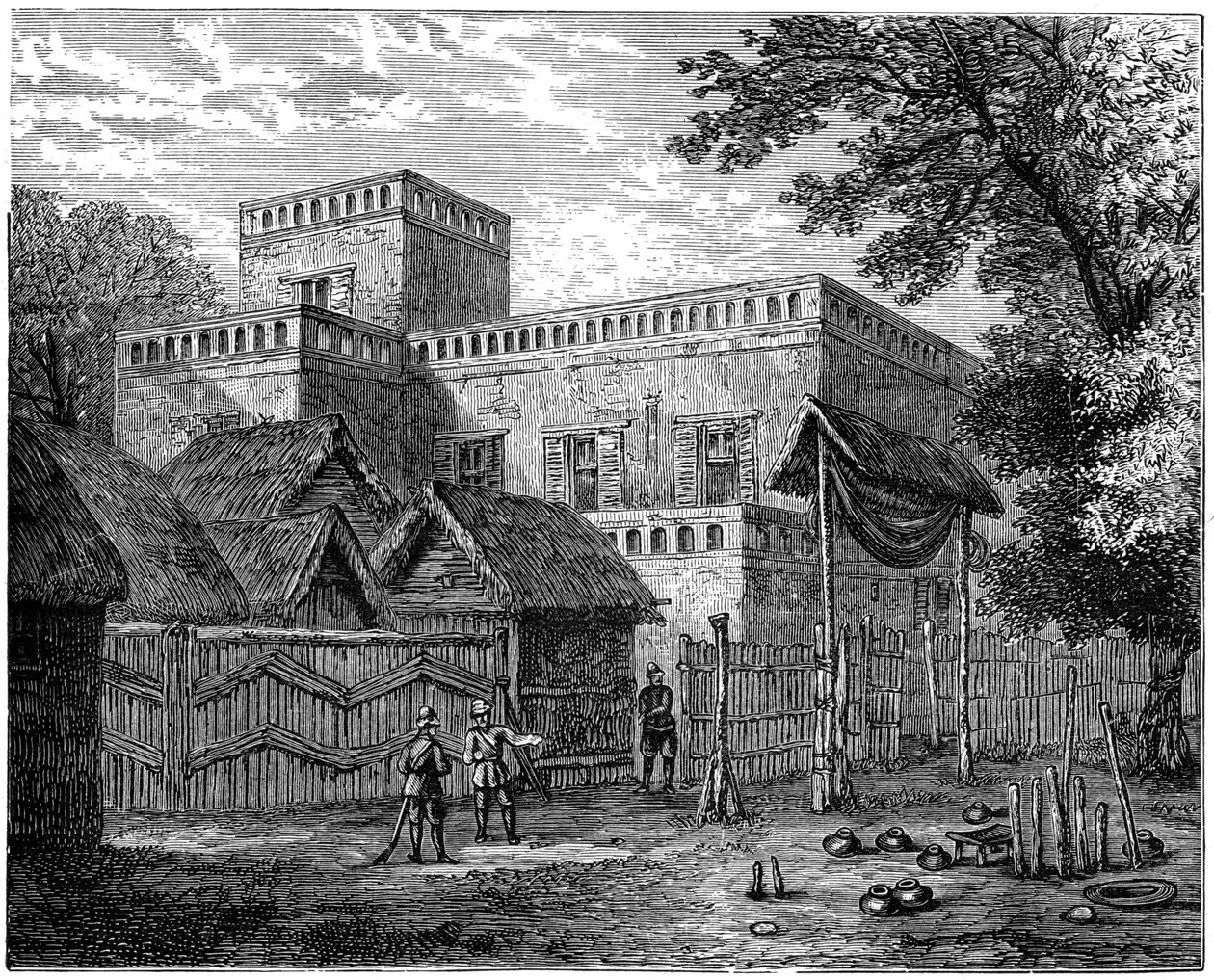 Palazzo del re Koffee, Coomassie, guerra degli Ashanti, Africa, 1900 da Unbekannt