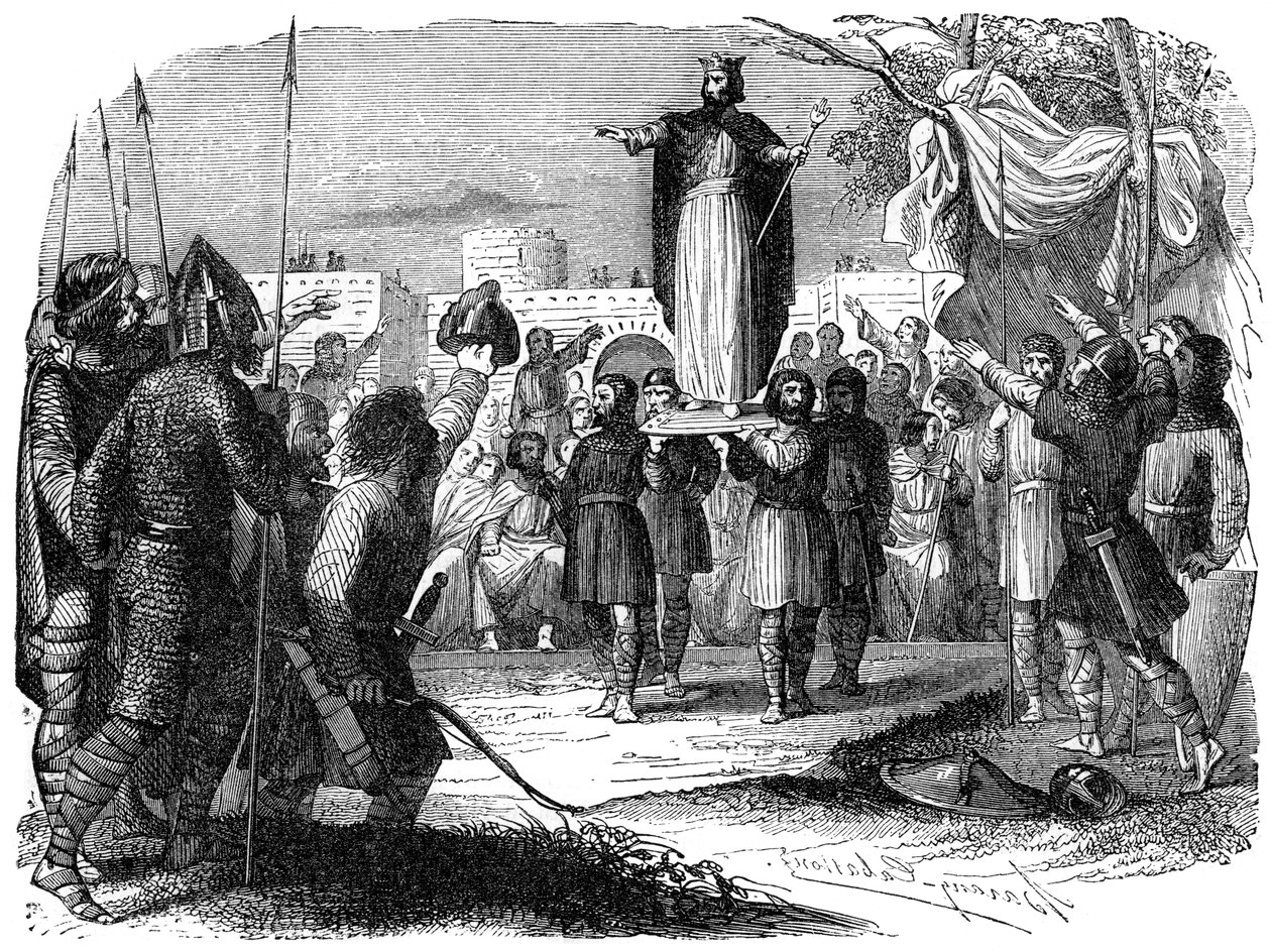 Re dei Franchi portato su uno scudo, 1882-1884 da Unbekannt