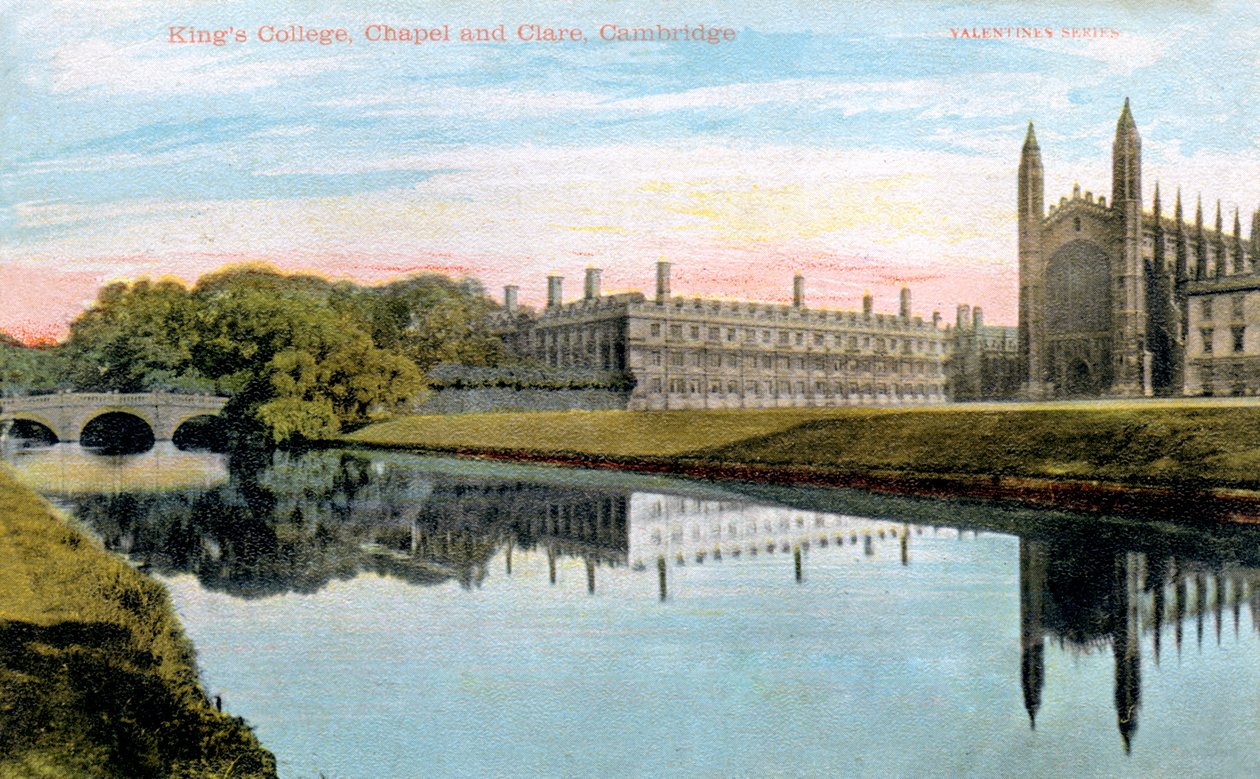 Kings College, Kings College Chapel e Clare College, Cambridge, inizio XX secolo da Unbekannt