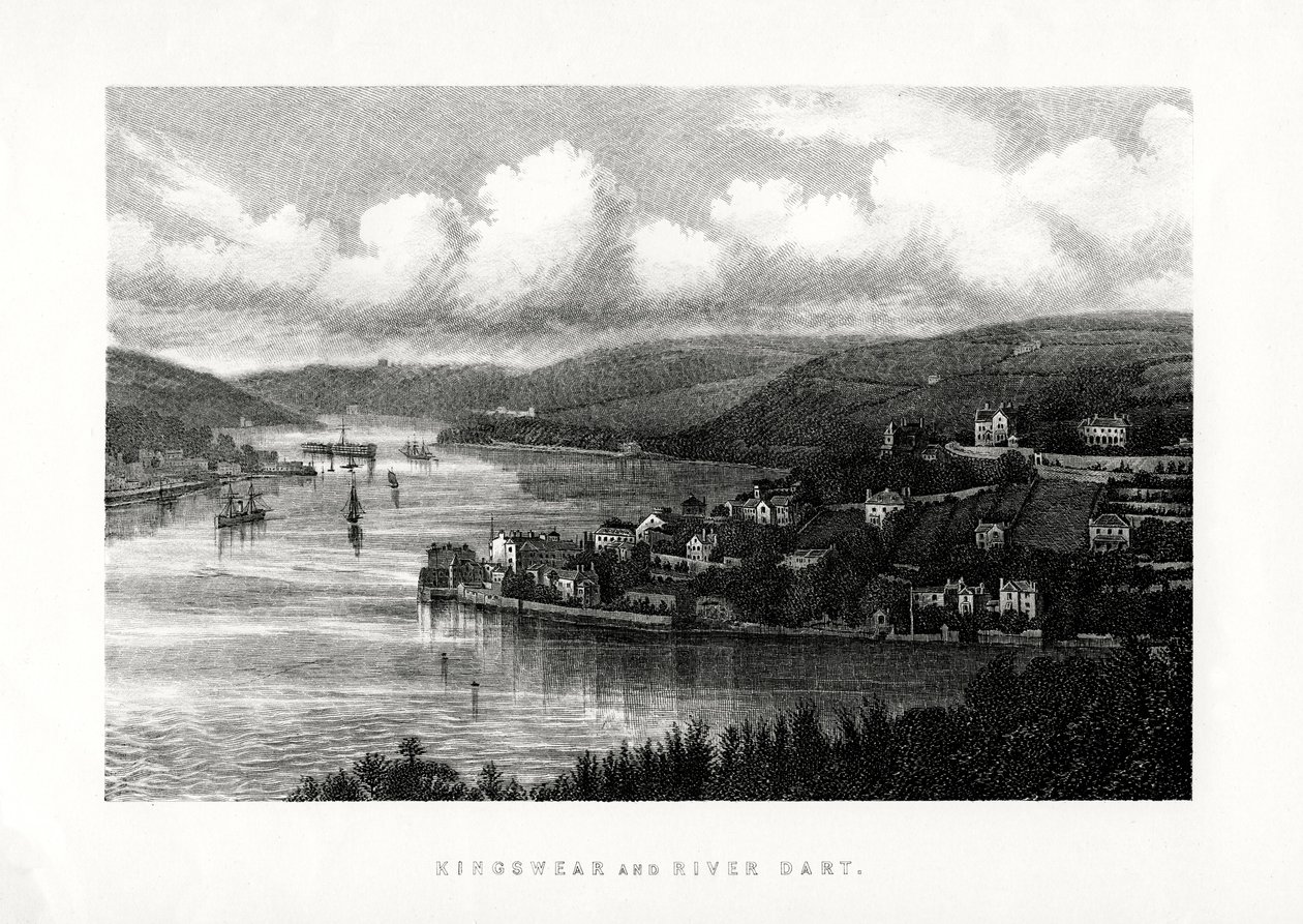 Kingswear e il fiume Dart, South Devon, 1896 da Unbekannt