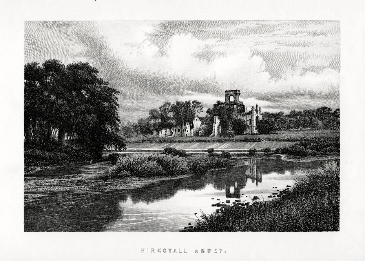 Abbazia di Kirkstall, Leeds, Yorkshire, 1896 da Unbekannt