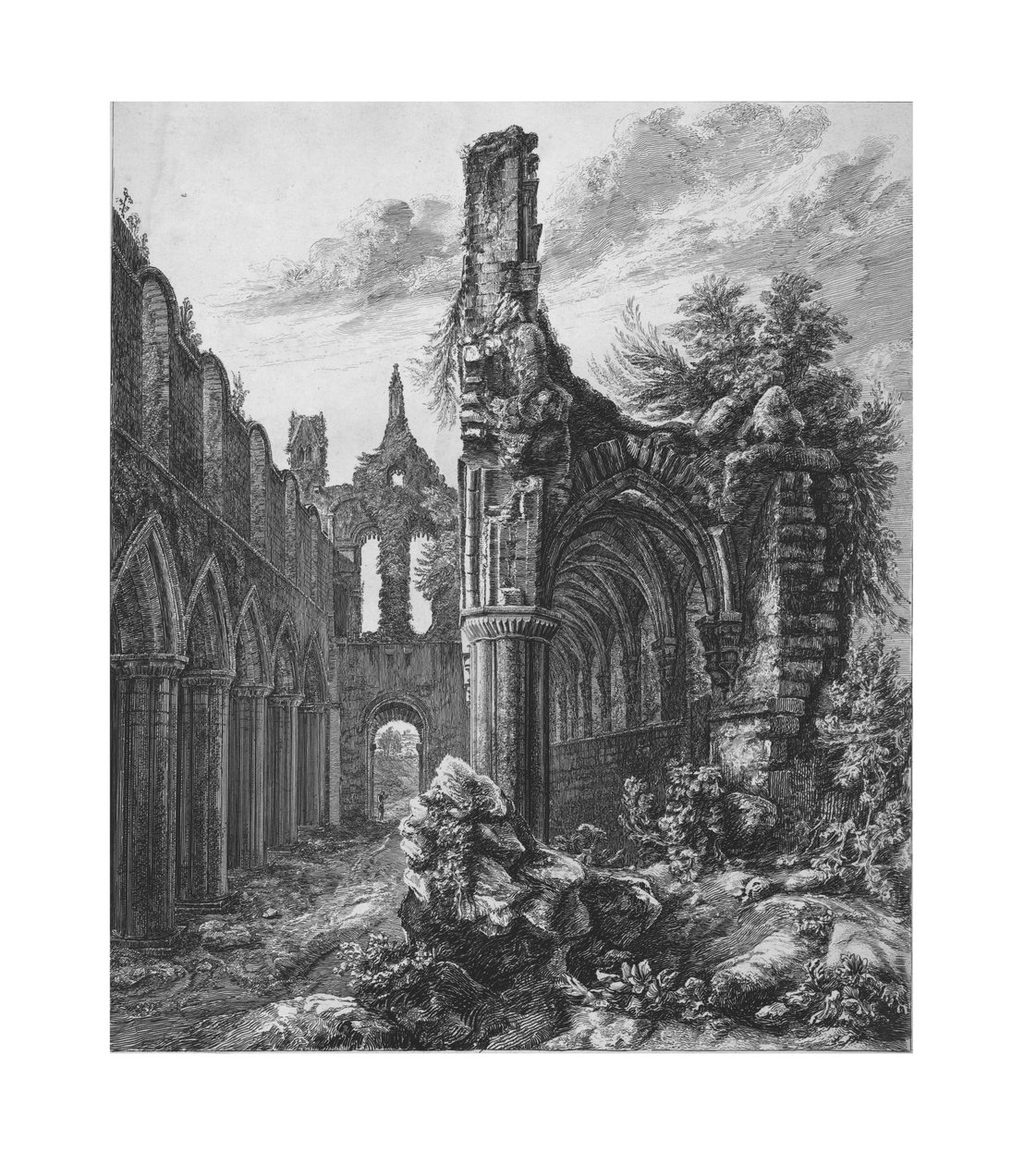 Abbazia di Kirkstall, Yorkshire, 1823 da Unbekannt