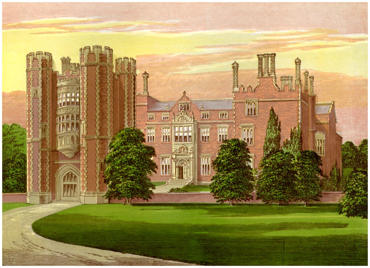 Kirtling Tower, Cambridgeshire, casa della Baronessa North, c1880 da Unbekannt