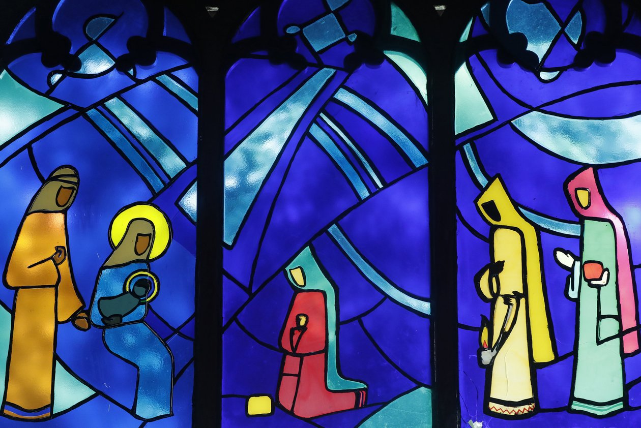 Vetrata: Adorazione dei Magi da Unbekannt