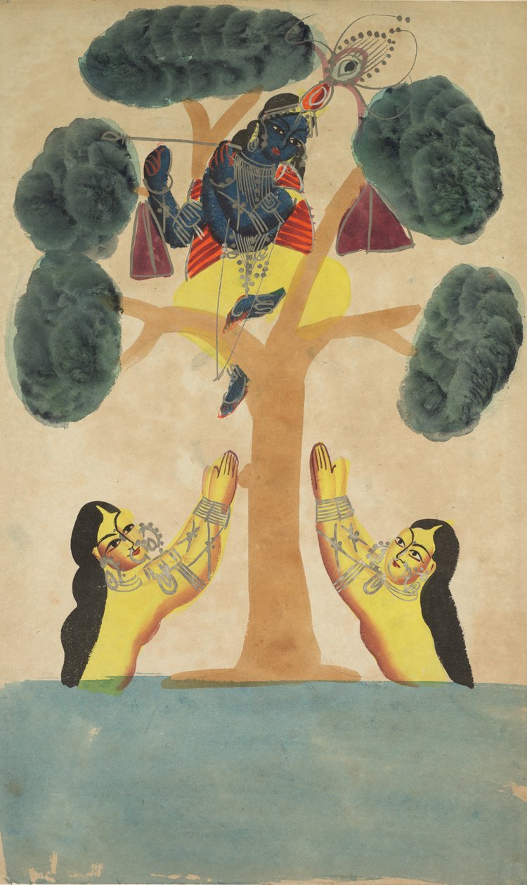 Krishna ruba i vestiti delle pastorelle Gopi, 1800s da Unbekannt