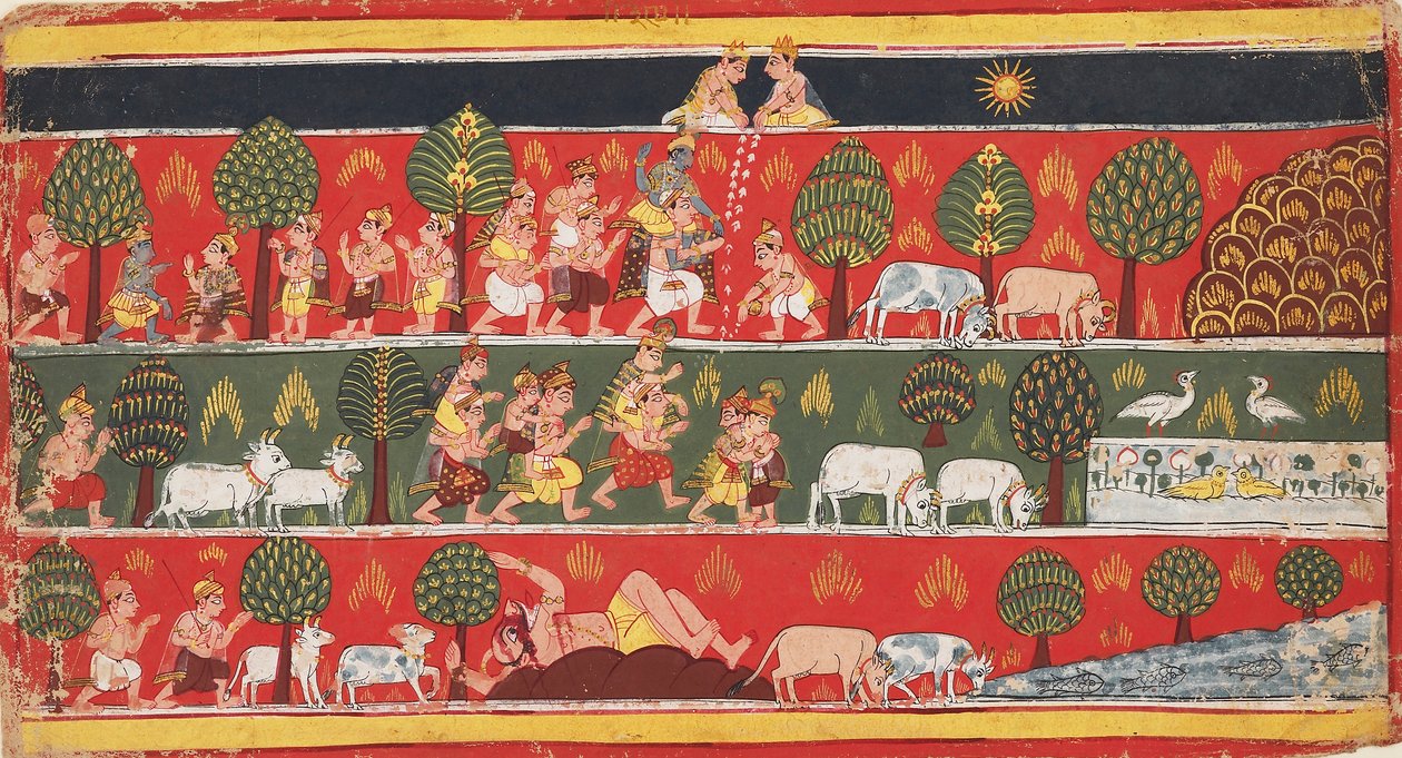 Krishna e le gopi, c1720 da Unbekannt