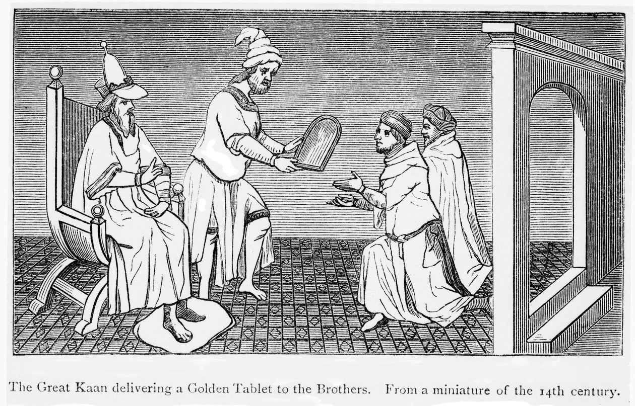 Kublai Khan dà una tavoletta d