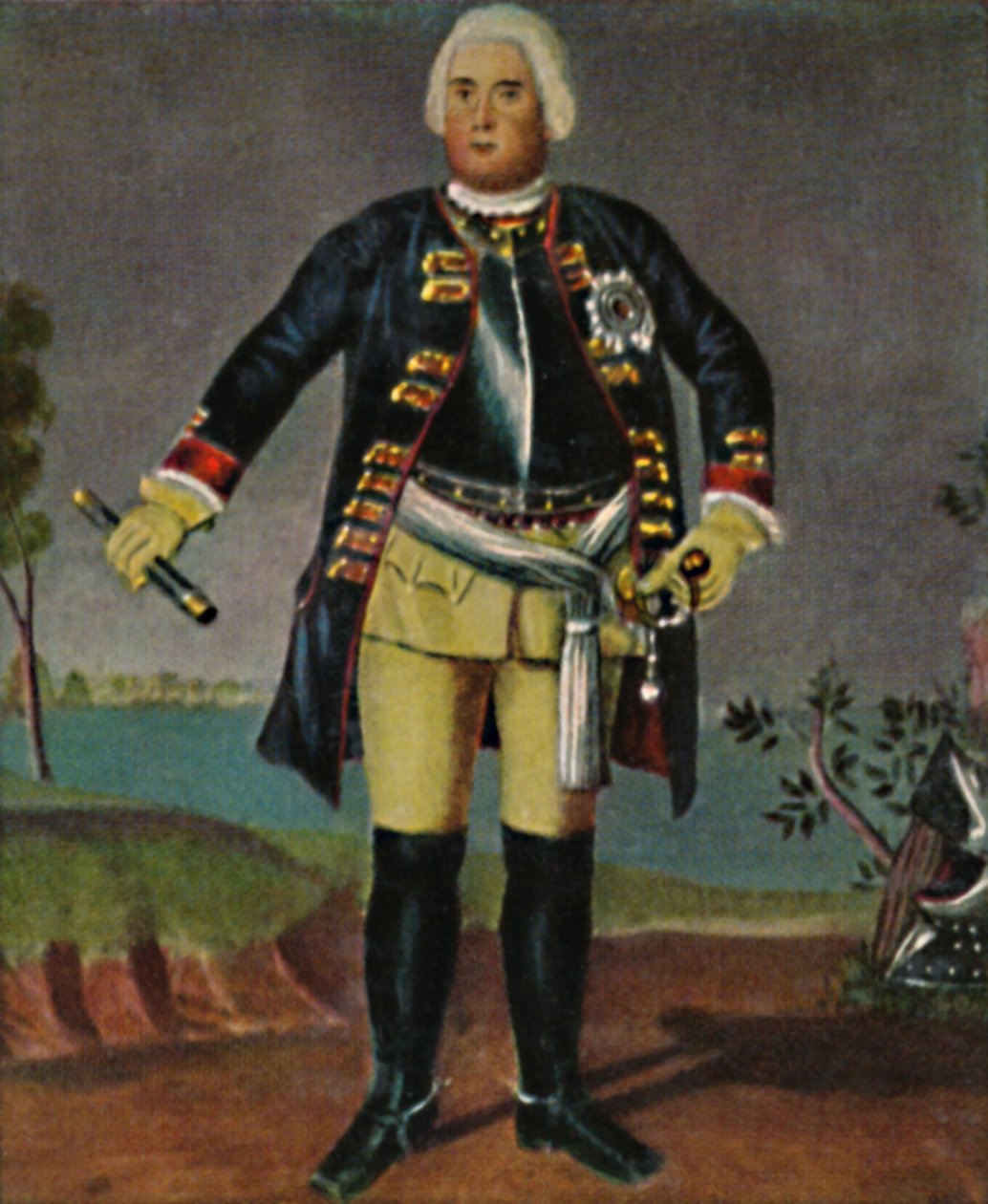 Re Federico Guglielmo I di Prussia 1688-1740. - Incisione dal dipinto di Weidemann, 1934 da Unbekannt