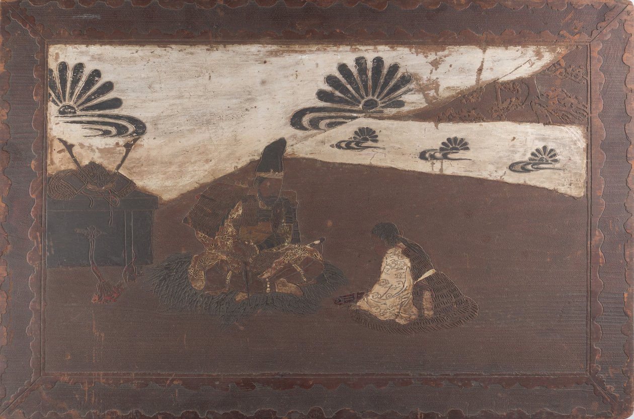 Kusunoki Masashige che saluta il figlio Masatsura, XIX secolo da Unbekannt