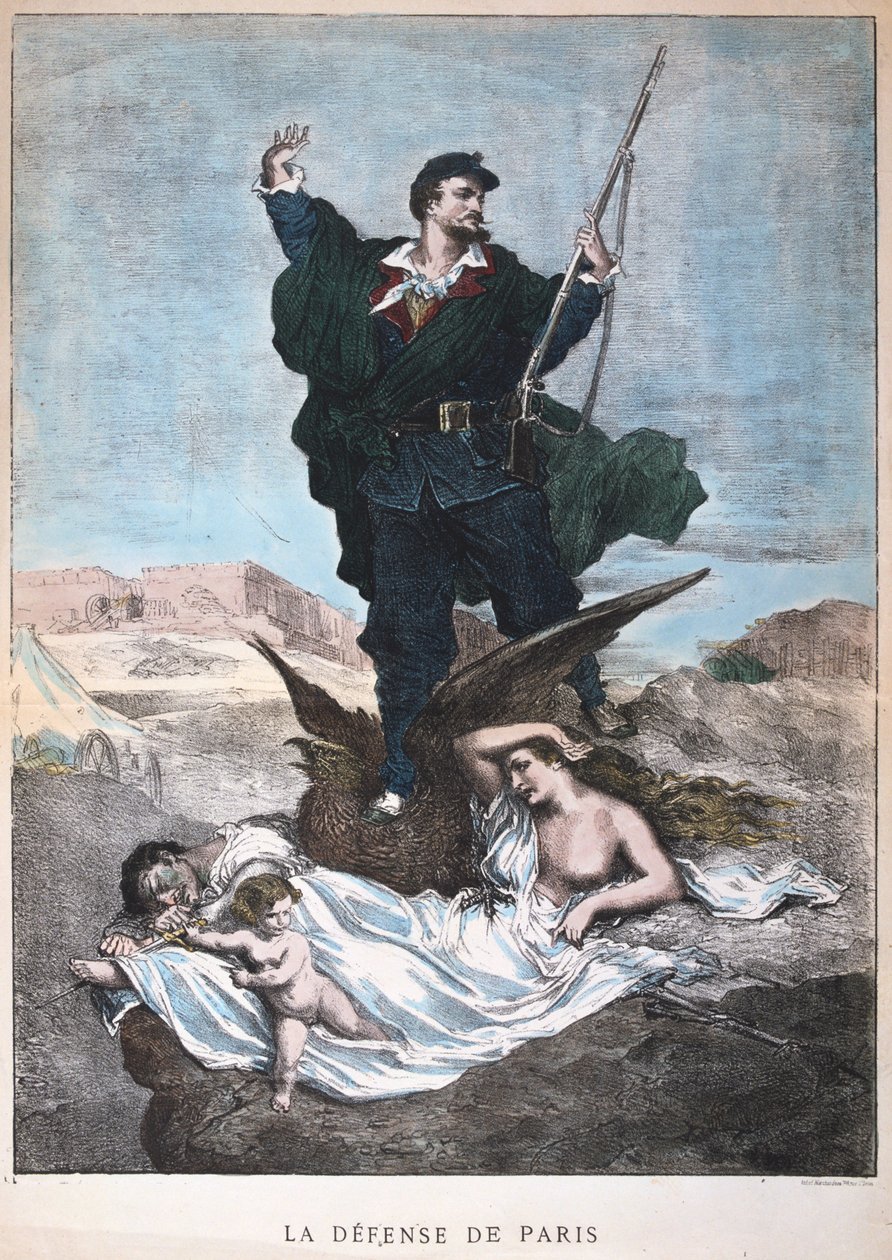 La Difesa di Parigi, Guerra Franco-Prussiana, 1870-1871 da Unbekannt