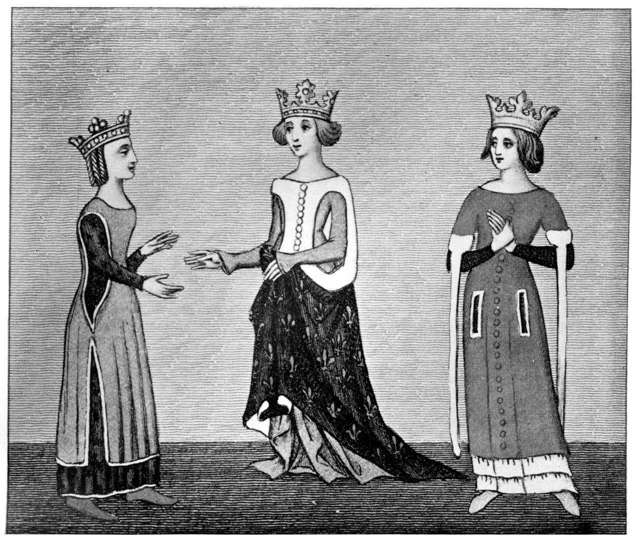 Abito da donna, XIV secolo, 1910 da Unbekannt