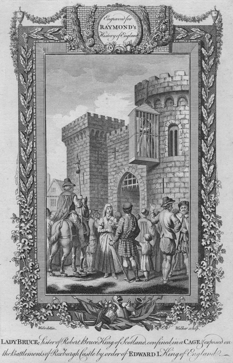 Lady Bruce, sorella di Robert Bruce, re di Scozia, confinata in una gabbia da Unbekannt