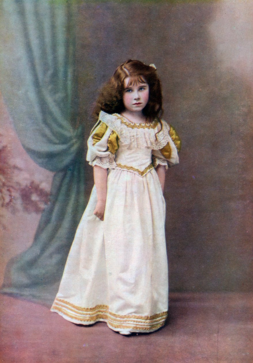 Lady Elizabeth Bowes-Lyon, sei anni, 1906-1907 1923 da Unbekannt