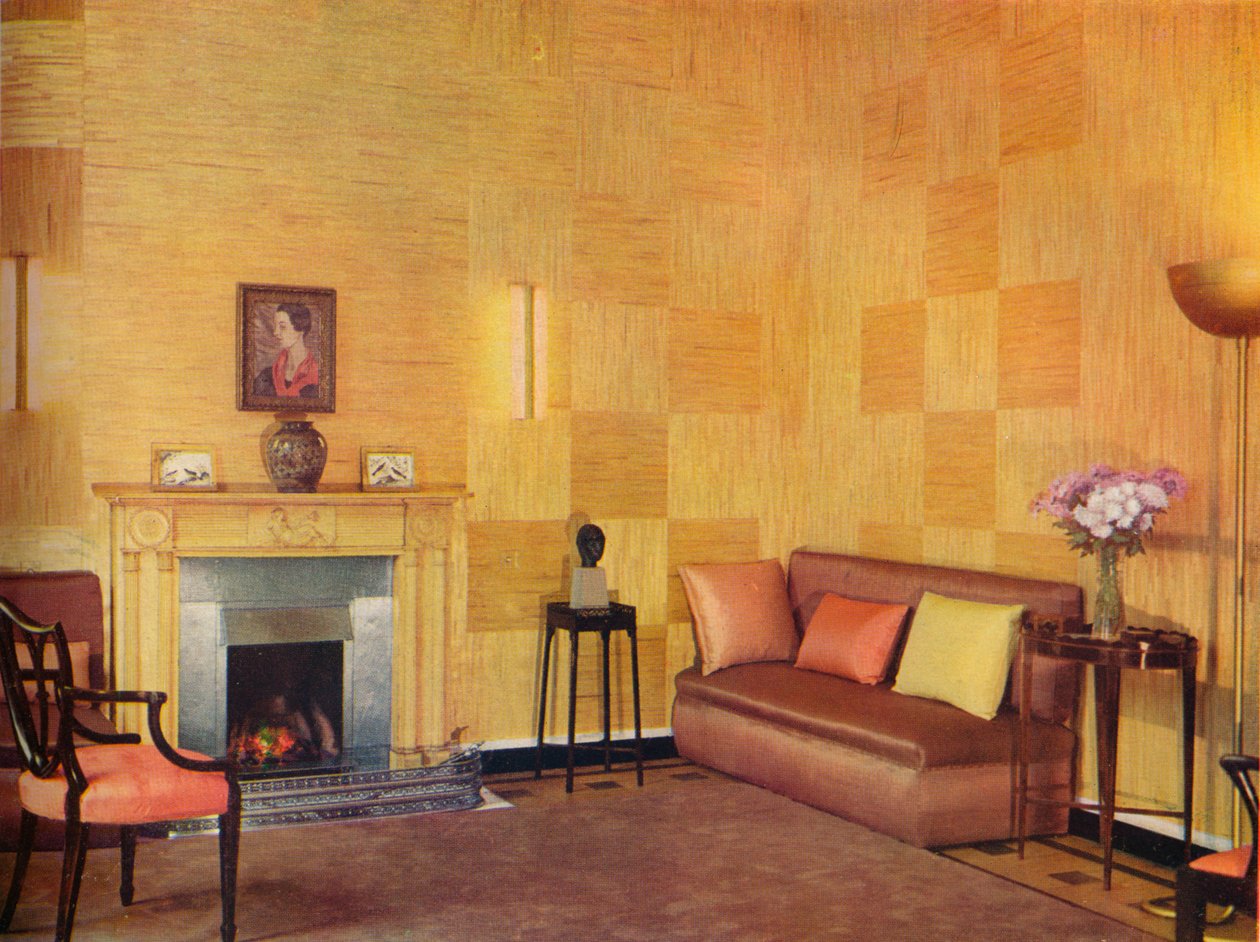 Salotto di Lady Leucha Warner decorato da Ronald Fleming, 1933 da Unbekannt