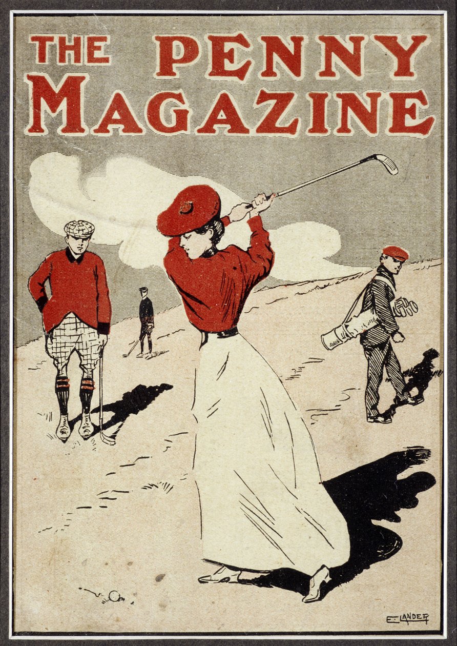 Golfista che prende un colpo sulla copertina di 