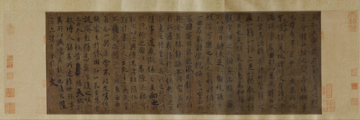 Prefazione alle poesie composte al Padiglione delle Orchidee, copia di un artista della dinastia Tang da Unbekannt