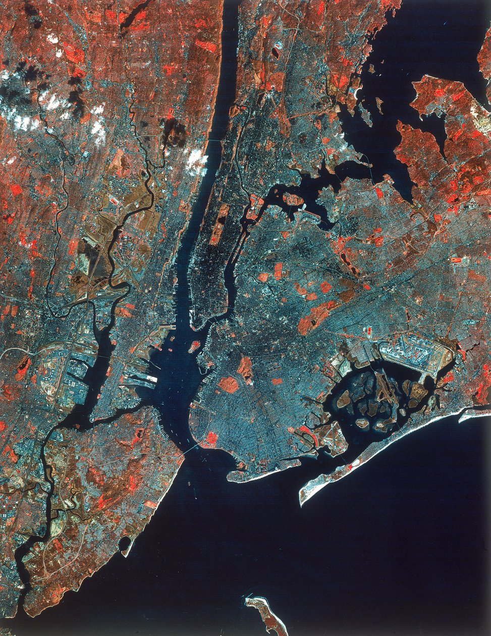 Immagine Landsat di Manhattan, New York, USA da Unbekannt