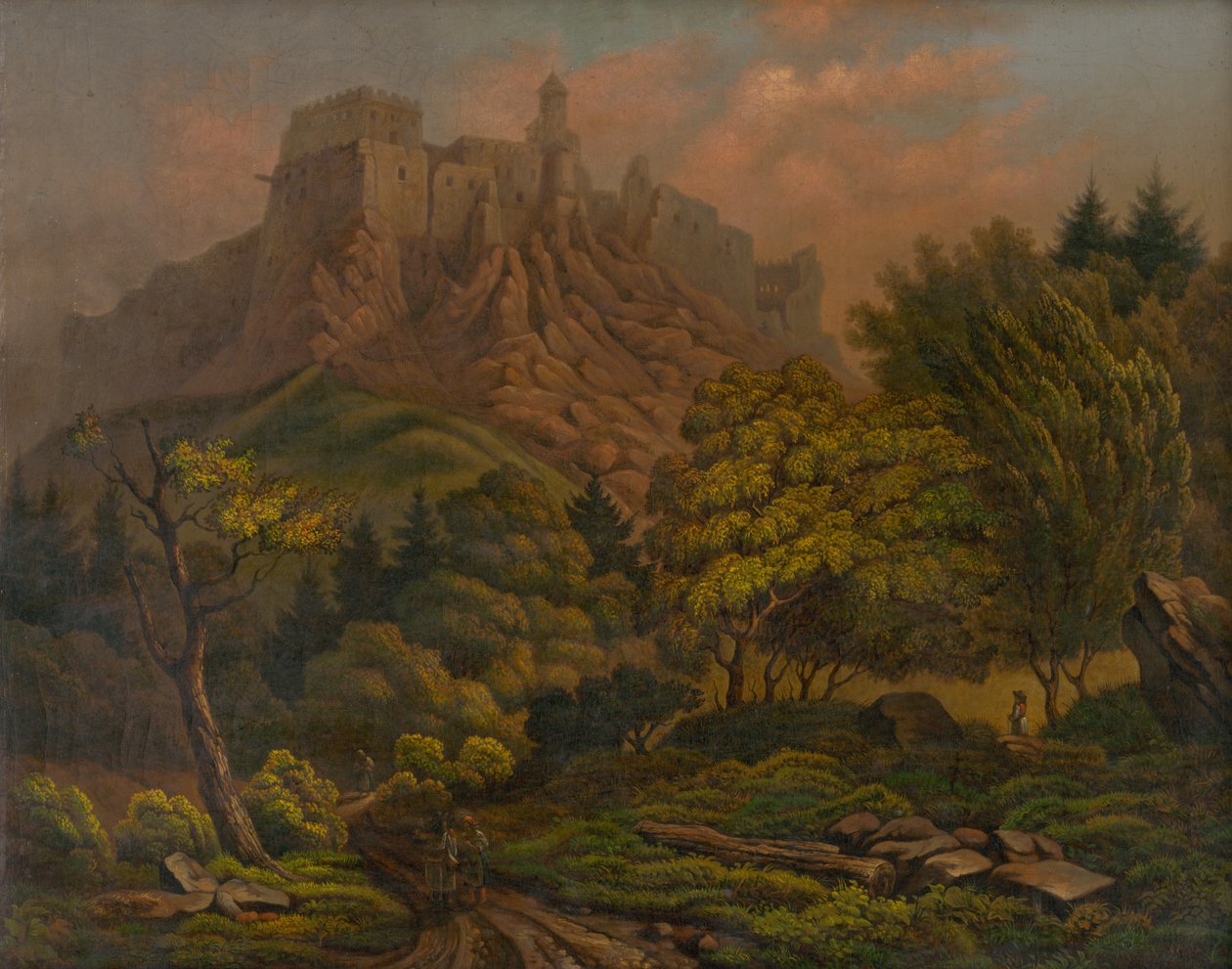 Paesaggio con castello da Unbekannt