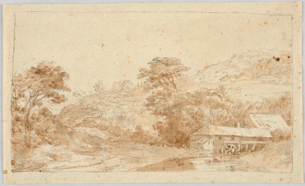 Paesaggio con Mulino ad Acqua da Unbekannt