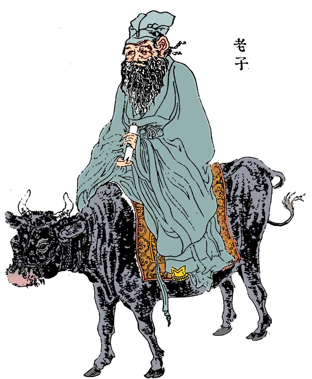 Lao-Tzu, antico filosofo cinese e ispirazione del Taoismo, fine XIX secolo da Unbekannt