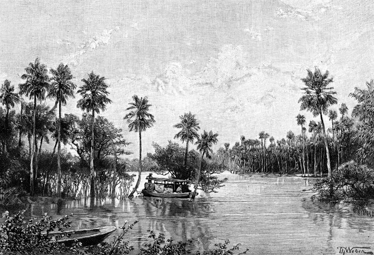 Las Palmes Lagunas, vicino alla foce del Pilcomayo, 1895 da Unbekannt