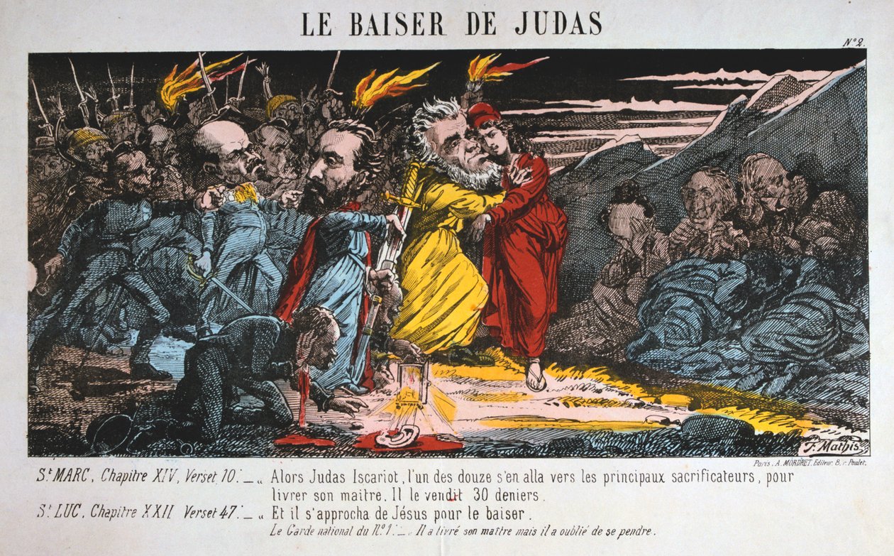 Il bacio di Giuda, Comune di Parigi, 1871 da Unbekannt
