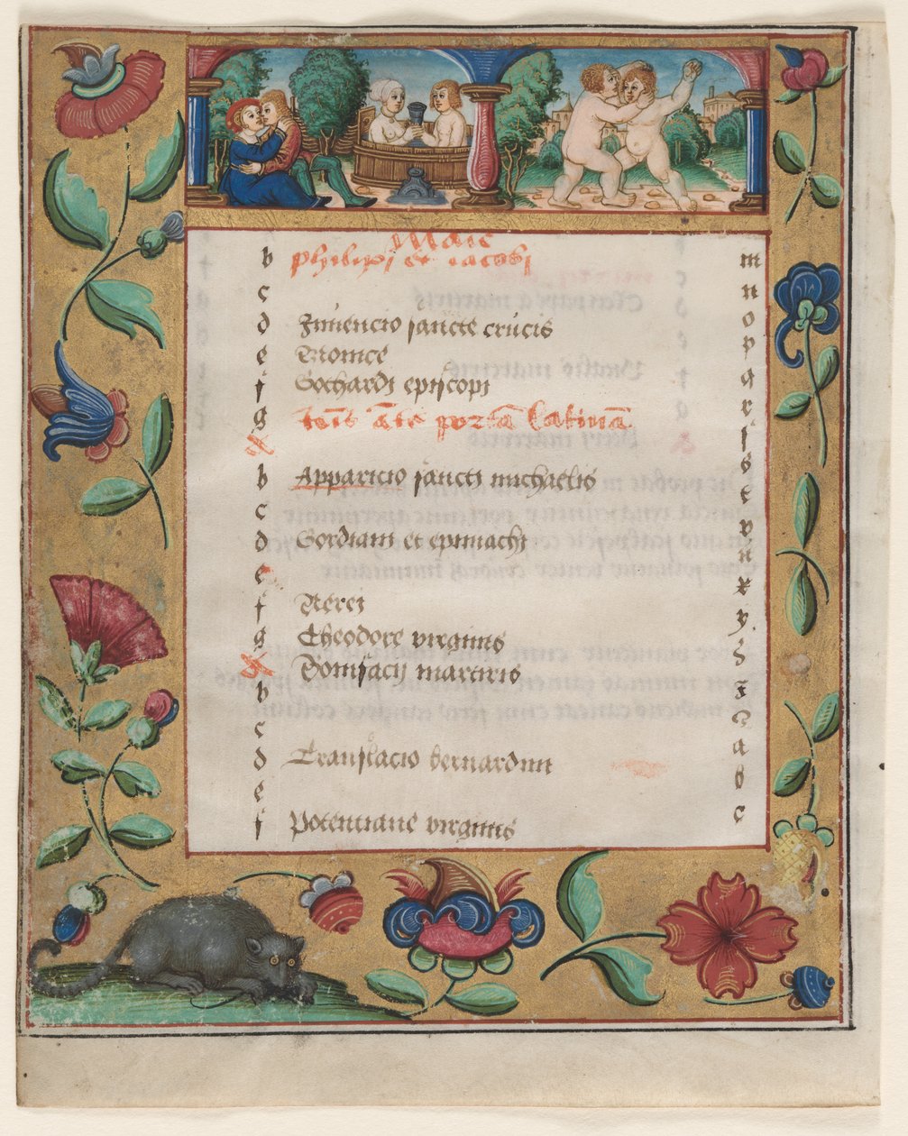 Foglio da un Salterio e Libro di Preghiere: Pagina del Calendario con Lavori verso, c. 1524 da Unbekannt