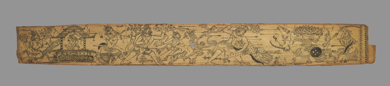 Foglia da un romanzo di Chandrabhanu e Lavanyavati di Upendra Bhanja..., fine 1700 da Unbekannt