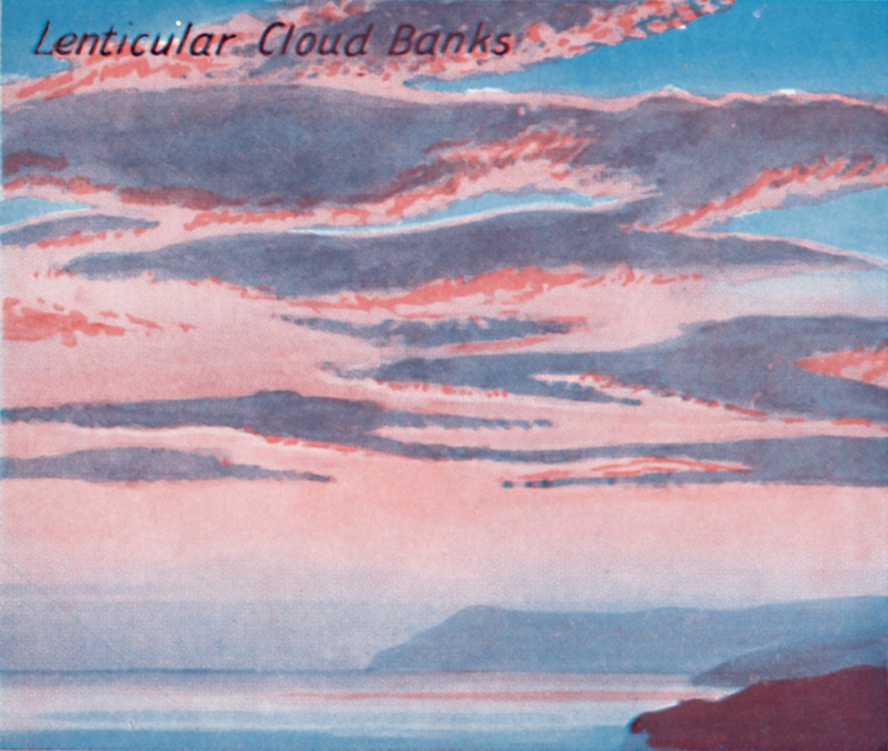 Banchi di nuvole lenticolari - Una dozzina delle principali forme di nuvole nel cielo, 1935 da Unbekannt
