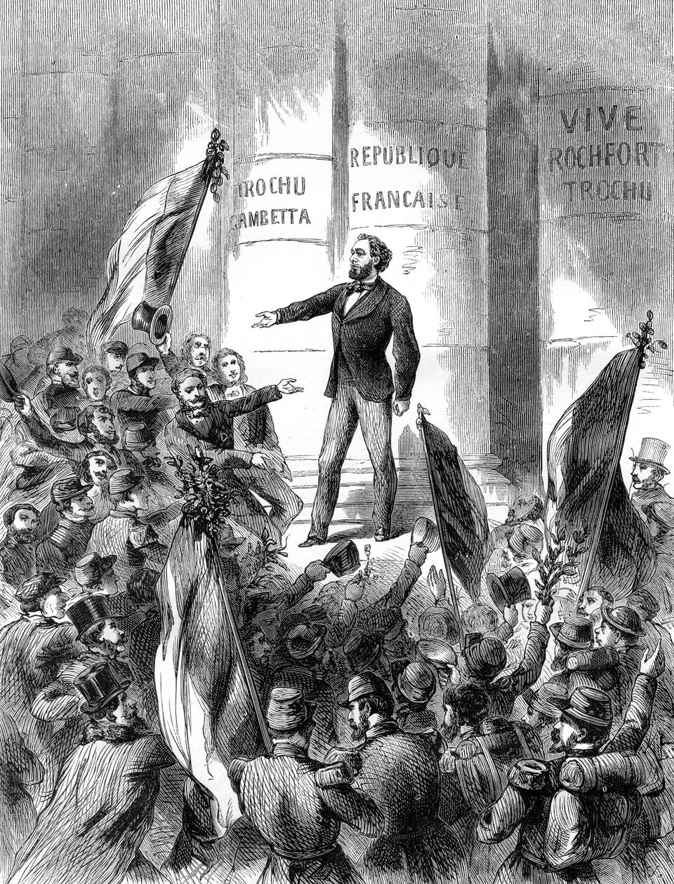 Léon Gambetta proclama la Repubblica di Francia, 4 settembre 1870 da Unbekannt